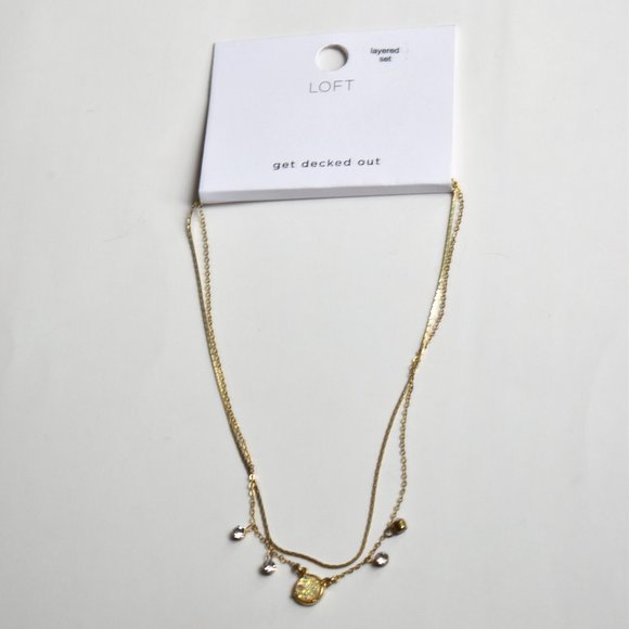 LOFT Gold Color Layer necklace - Picture 1 of 4
